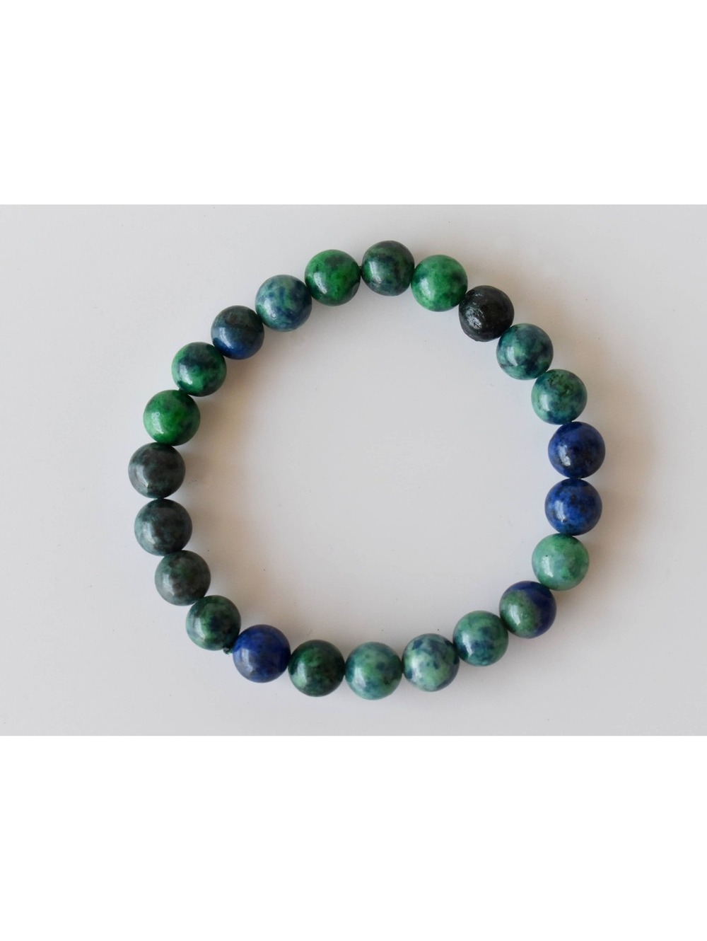 Healing Bracelet | Azurite Malachite | Beaded Bracelet: 6mm